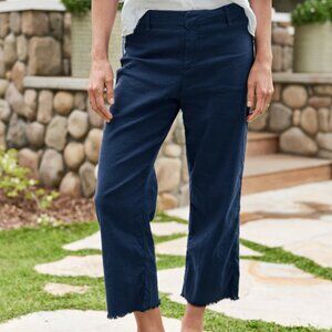 Frank & Eileen Wicklow Blackrock utility twill pant size 12 in NAVY